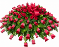 Forever Devoted red rose memorial arrangement by Menvilay